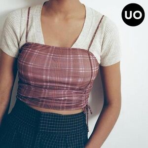 Urban Outfitters Plaid Y2K Tank Top New With Tags NWT